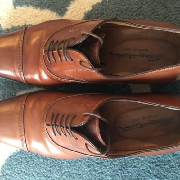 Men\'s Brown Santoni Halbert Oxfords - 8.5D